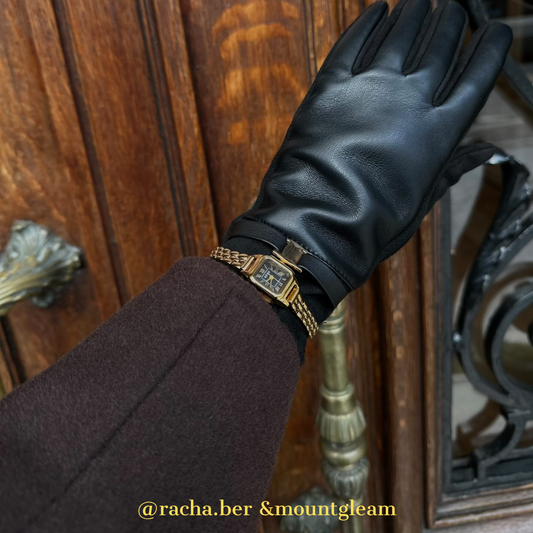 Emerald Grace – Gold Strap Square Green Dial Women’s Quartz Watch