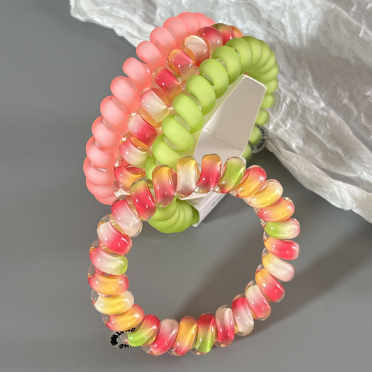 Lime Pop – High-Elastic Spiral Hair Ring