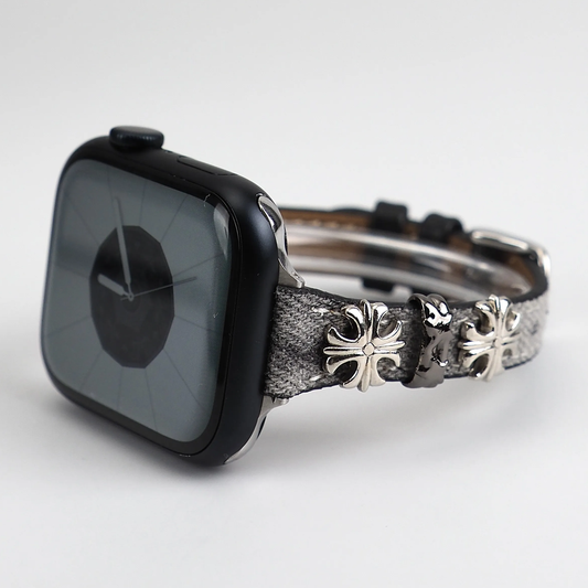 Chrome Hearted – Washed Denim Strap for Apple Watch
