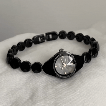 Edgy svart minimalistisk: elegant & stilig smal remkvartsur