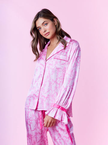 Floral Print Satin Lounge Set