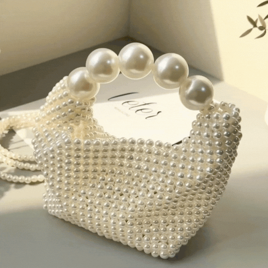 Large Beaded Handle Hobo Bag