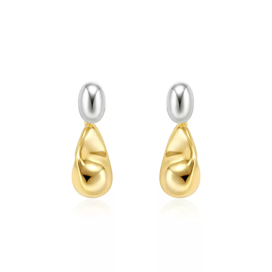 Color-Block Irregular Earrings