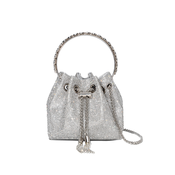Crystal Embellished Bucket Bag