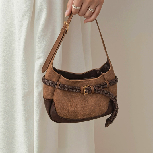 Fur Saddle Shoulder Bag
