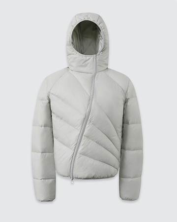 Cross-Zip Puffer Jacket