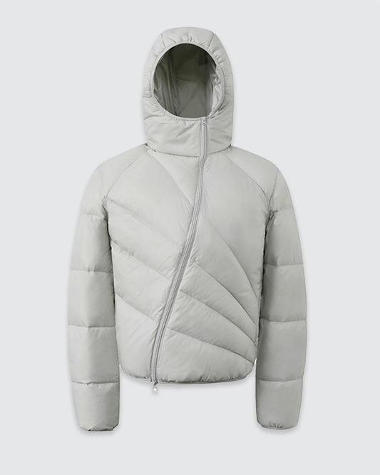 Cross-Zip Puffer Jacket