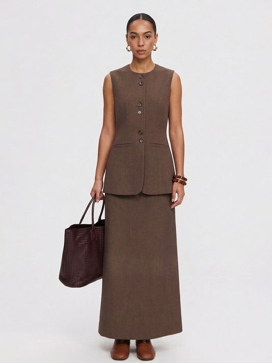 Luxurious Structured Architectural Maxi Set