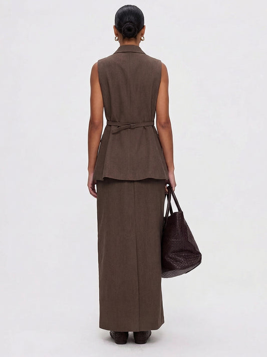 Luxurious Structured Architectural Maxi Set