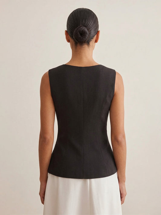 Tulip Neck Commuter Sleeveless Vest