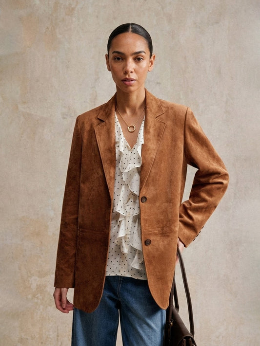 Camel Tabby Suede Blazer