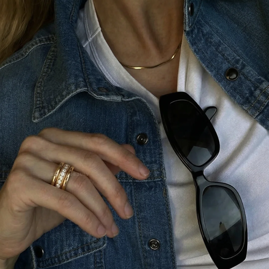 3-in-1 Stackable Ring Set – 18K Gold Plated Waterproof & Sweat-Resistant Rings for Women