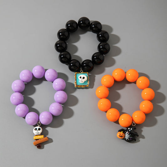 Halloween Jewelry 5-Pack: Skull Bracelets - Perfect for Party Favors