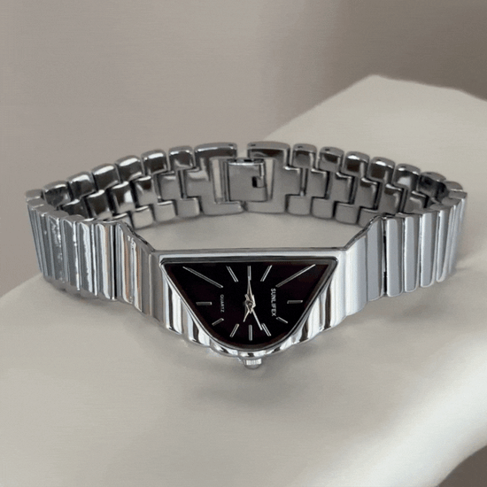 black half‑moon crescent dial watch women