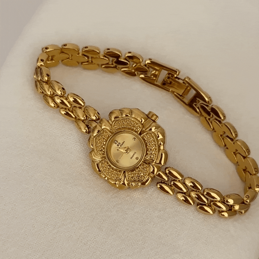 vintage flower watch women