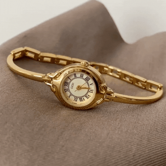 Soléa – Women’s All-Gold Bracelet Watch with Mini Dial