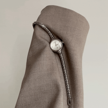 Silver Women's Watch – Dainty Round Watch with Stainless Steel Band | Halo