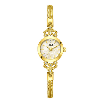 Aurora Pearl – Gold Bangle Mother-of-Pearl Dial Women’s Quartz Watch