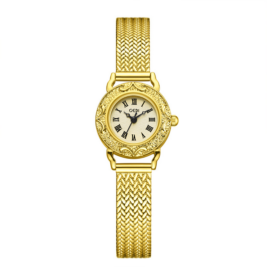 Aurora Etch – Women’s Gold Embossed Bracelet Watch