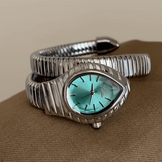 Women's Quartz Watch – Tiffany Blue Serpenti Dial with Wrap-Around Design
