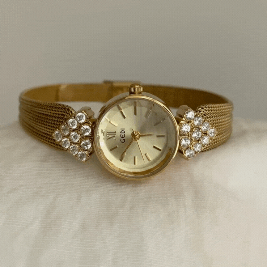gold diamond bracelet watch for women
