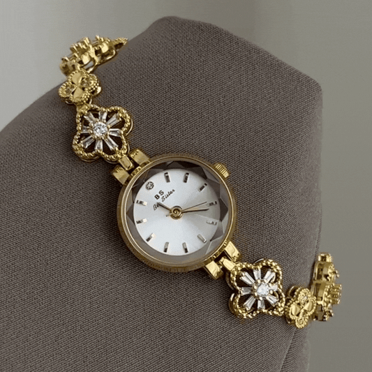 lucky clover watch gold