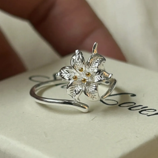 Spring Lily Blossom Adjustable Ring