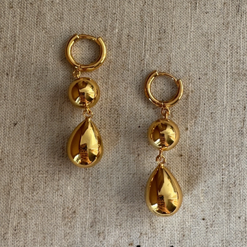 Vintage Minimalist Hollow Teardrop Long Earrings