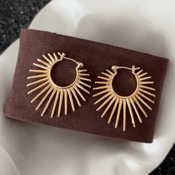 Minimalist Sunflower Earrings with 925 Sterling Silver Posts - Niche Aesthetic Style