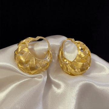 Modern Luxury C-Shaped Textured Weave 925 Surgical Steel Earrings for Women