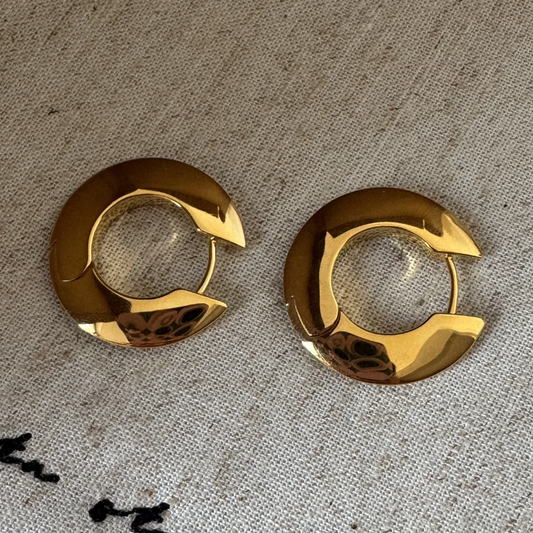 Minimalist Cold-Tone Circle Hoop Earrings