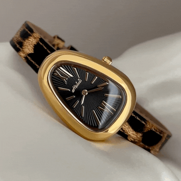 Serpent Dial Watch - Brown Genuine Leather Quartz