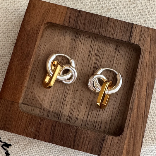 French Minimalist Gold Hoop Earrings