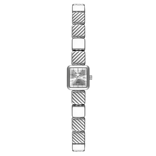 Premium Minimalist Unisex Silver Square Women’s Quartz Watch
