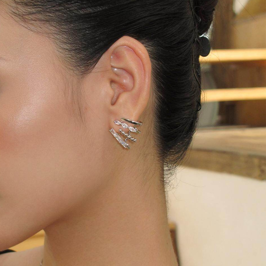 Luxury Marquise-Cut Cubic Zirconia Stud Earrings