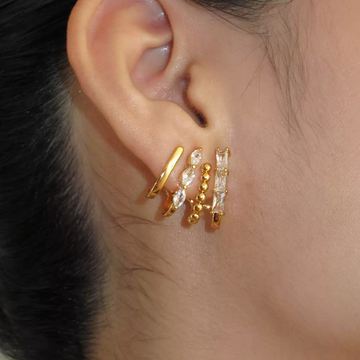 Luxury Marquise-Cut Cubic Zirconia Stud Earrings