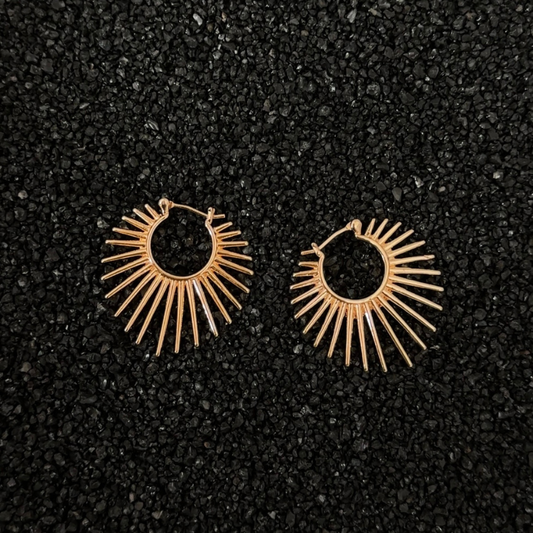 Minimalist Sunflower Earrings with 925 Sterling Silver Posts - Niche Aesthetic Style