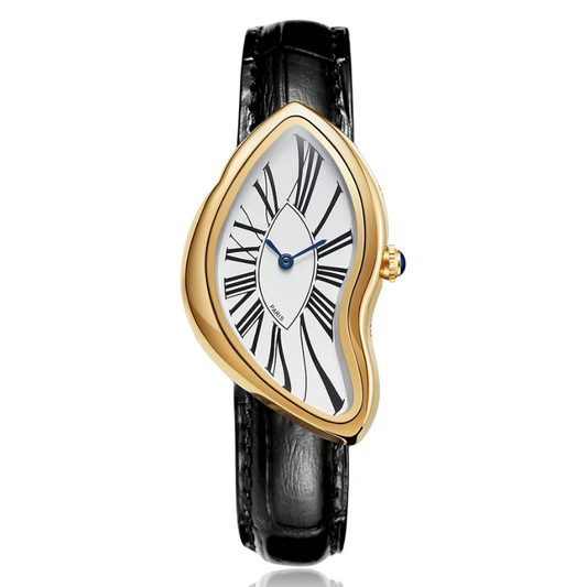 High-End Fashion Melted Gold Case Women’s Quartz Watc