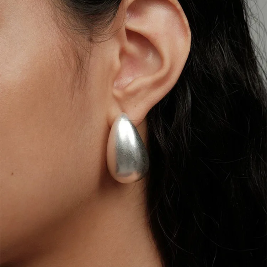 Hollow Chunky Teardrop Earrings