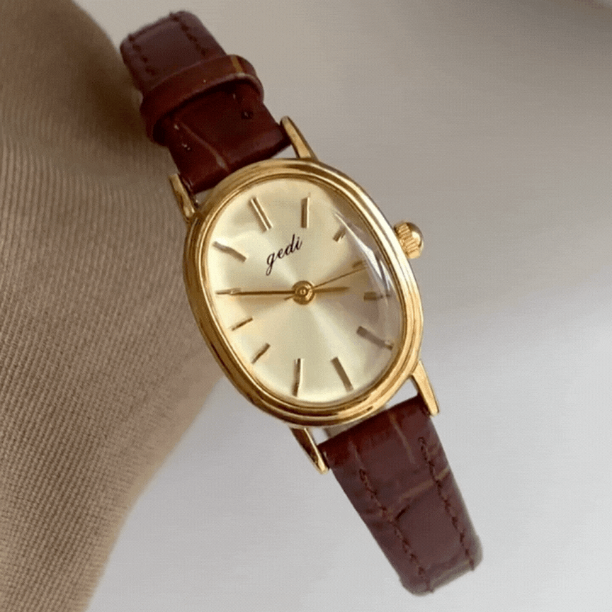 elegant gold case watch