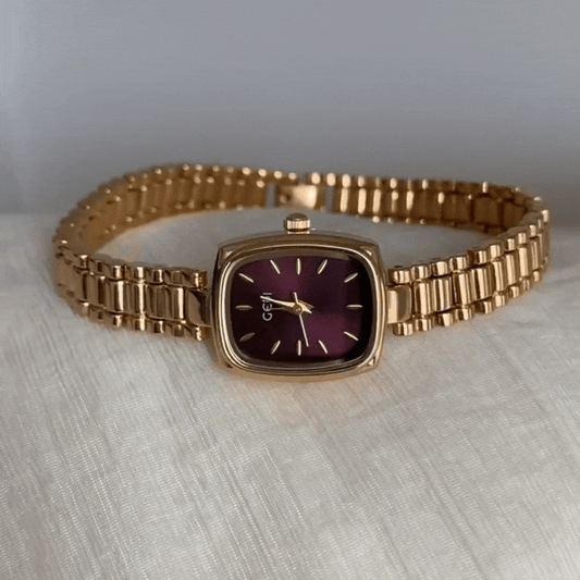 elegant red dial watch women