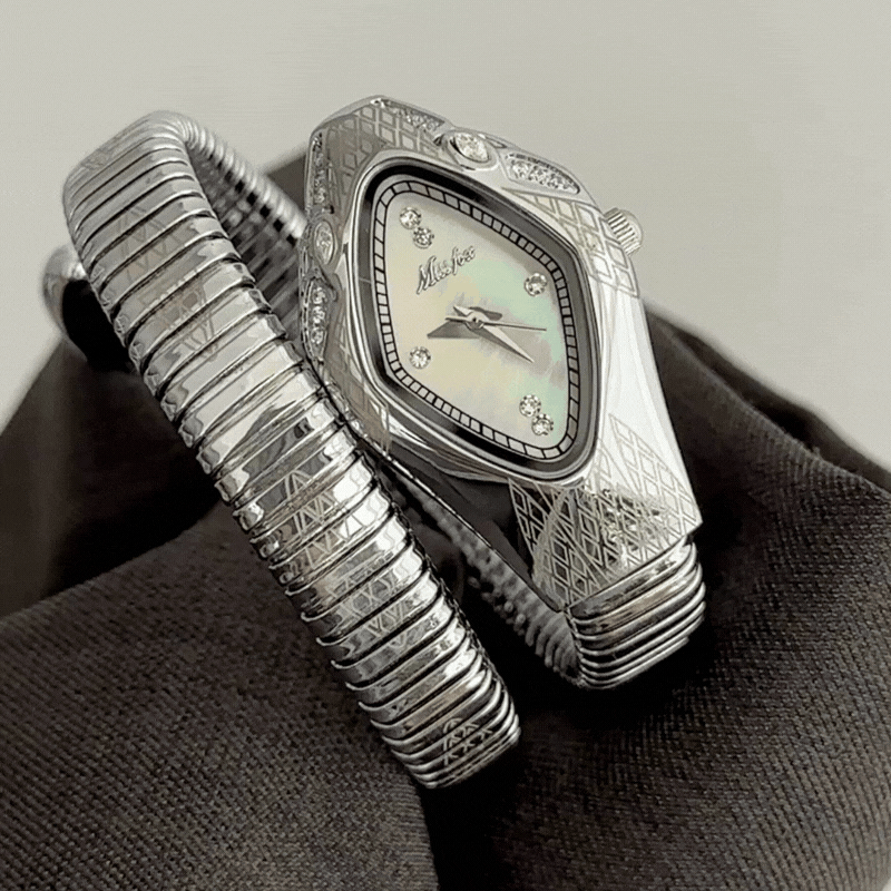 mother of pearl dial bracelet watch women