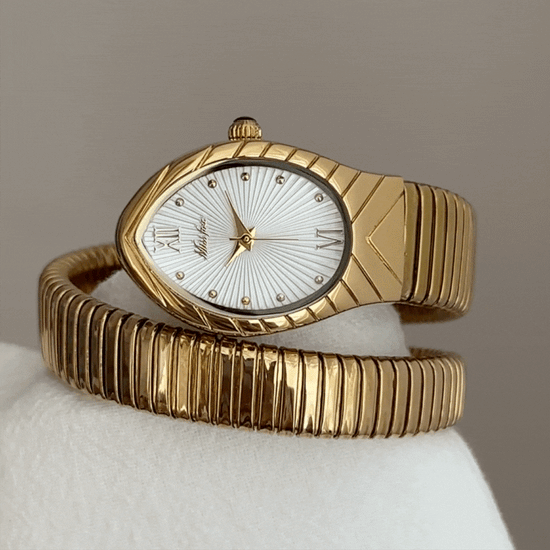 serpenti bracelet watch white dial